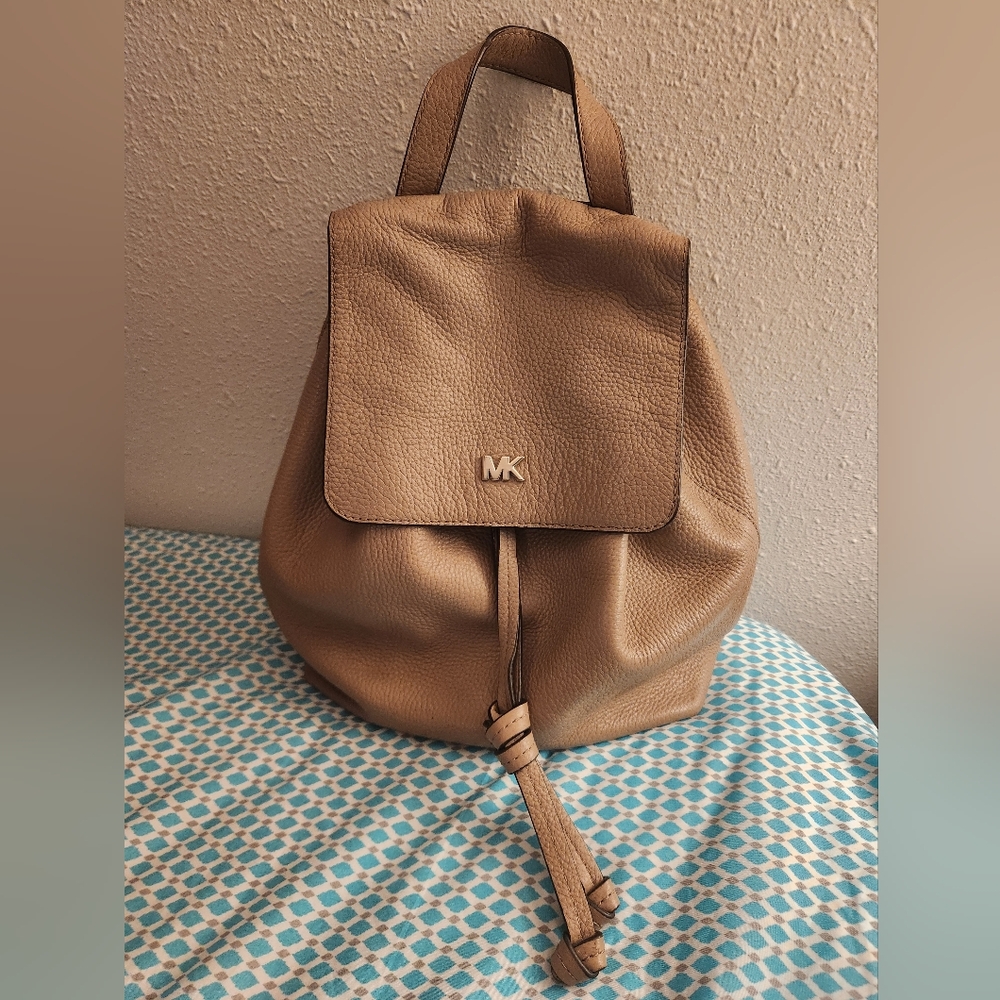 Michael Kors Beige Leather Backpack